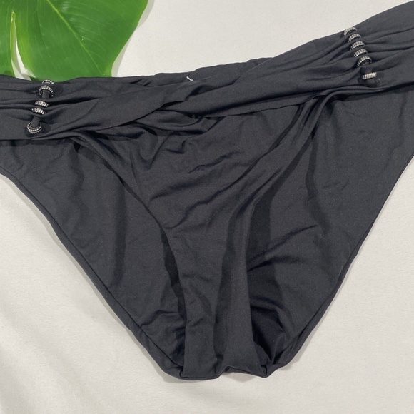 NEW Becca [ Small ] Reconnect Hipster Bikini Bottoms in Black‎ - Picture 6 of 12